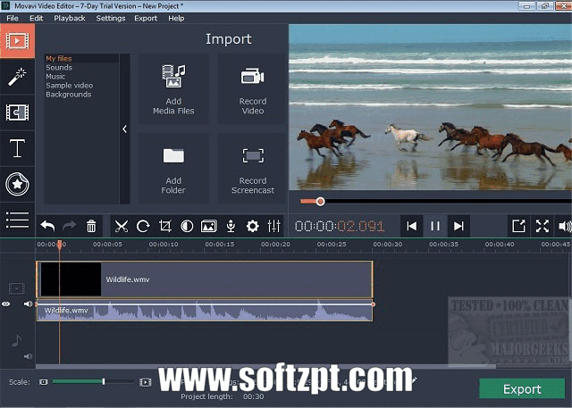 Movavi video editor features
